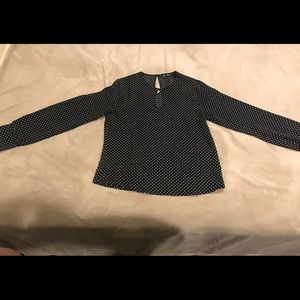 (SHEIN) NEW POLKADOT LONG SLEEVE BLOUSE.